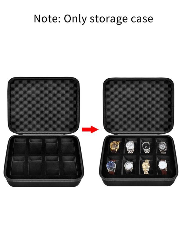 Multi-grid Watch Storage Box, Minimalist Durable Watch Organizer for 8 Watches, Versatile Storage Bag for Travel Use Suitable for Watches Up To 42mm