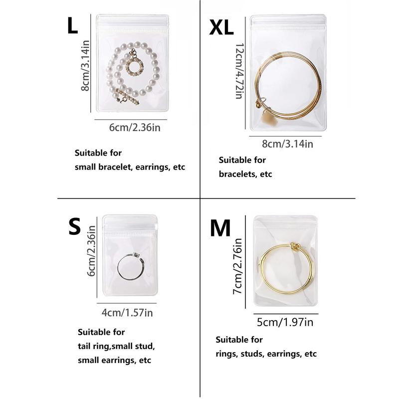 Jewelry Storage Bag, 20pcs Clear Self-sealing Dust-proof Jewelry Organizer, Jewelry Storage Dust Cover for Earring Necklace Ring Bracelet