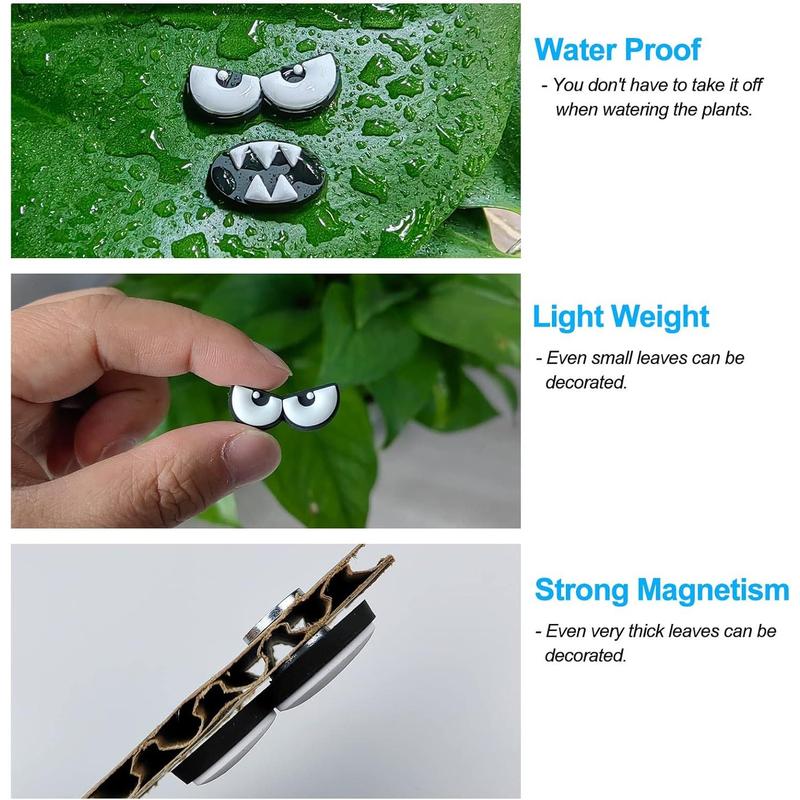 Monster Plant Magnets Eyes for Potted Plants, Funny Plant Safe Magnet Pins Charms, House Plant Accessories, Christmas Decorations Gift for Plant Lovers