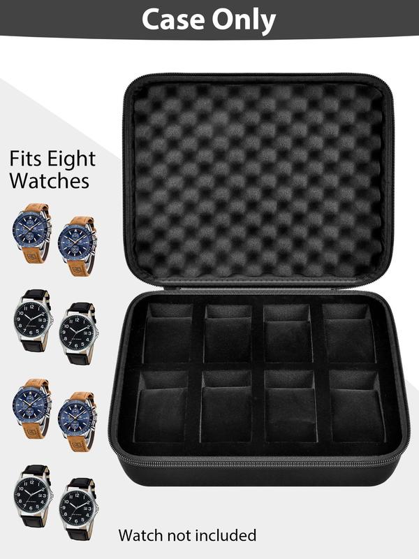 Multi-grid Watch Storage Box, Minimalist Durable Watch Organizer for 8 Watches, Versatile Storage Bag for Travel Use Suitable for Watches Up To 42mm