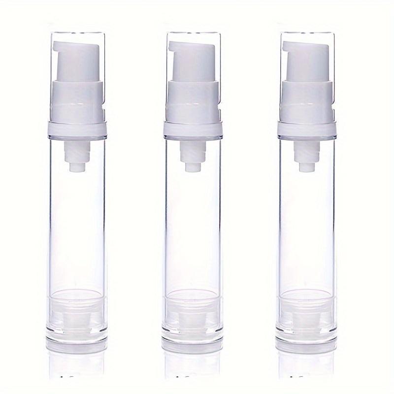 Empty Airless Pump Bottle, 5 Counts Clear Travel Pack Cosmetic Container for Foundation, Cosmetics, Gel, Essence, Lotion, Moisturizing Cream, Refillable Portable Bottle for Indoor & Outdoor