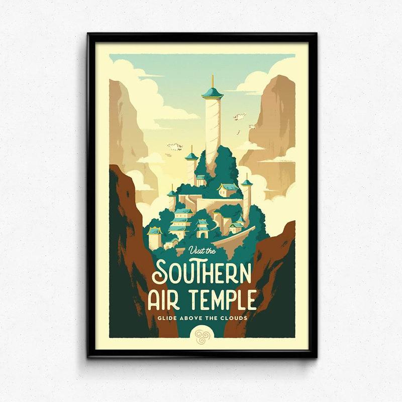 Avatar Retro Travel Poster Bundle - Wall Decor Artwork Gift ATLA