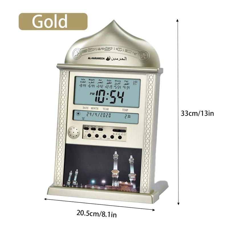 Azan Mosque Prayer Clock Digital Calendar Islamic Muslim Prayer Wall Clock Desktop Alarm Clock Ramadan Gift Home Decoration