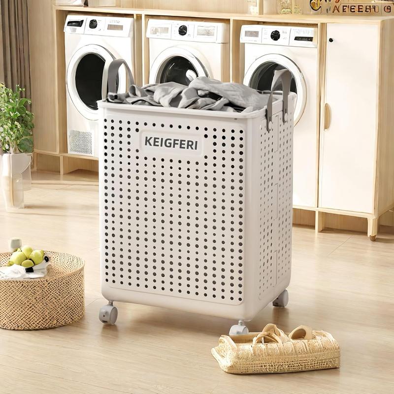 Foldable Laundry Basket hamper with casters for Washing Clothes