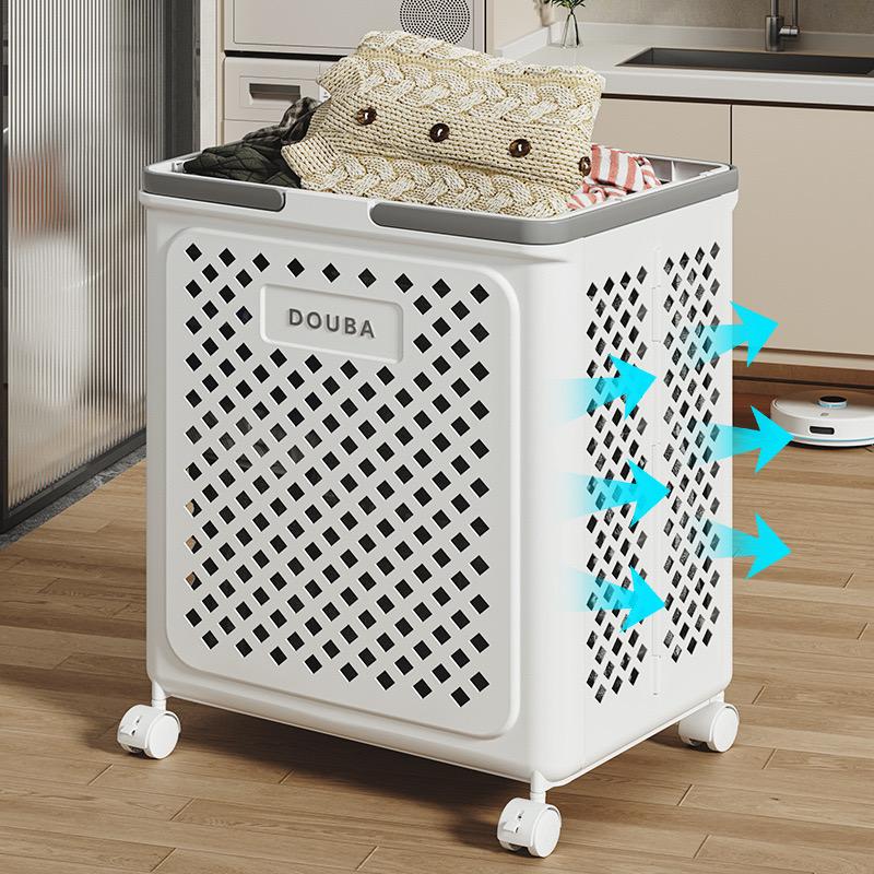 Foldable Laundry Basket hamper with casters for Washing Clothes