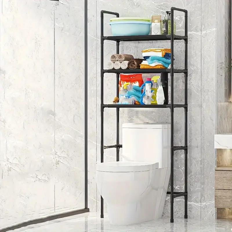 Bathroom Storage Rack, 1 Count Floor Mounted Bathroom Storage Rack, Bathroom Organizer, Home Organizer for Bathroom, Kitchen, Living Room