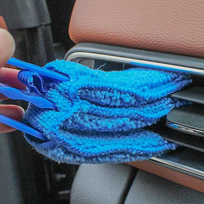 Non-slip Durable Cleaning Cloth, 1 Count Removable Air Conditioner Outlet Gap Dust Brush, 2024 Household Cleaning Supplies, Reusable Washable Cleaning Gadgets, Home Care Supplies