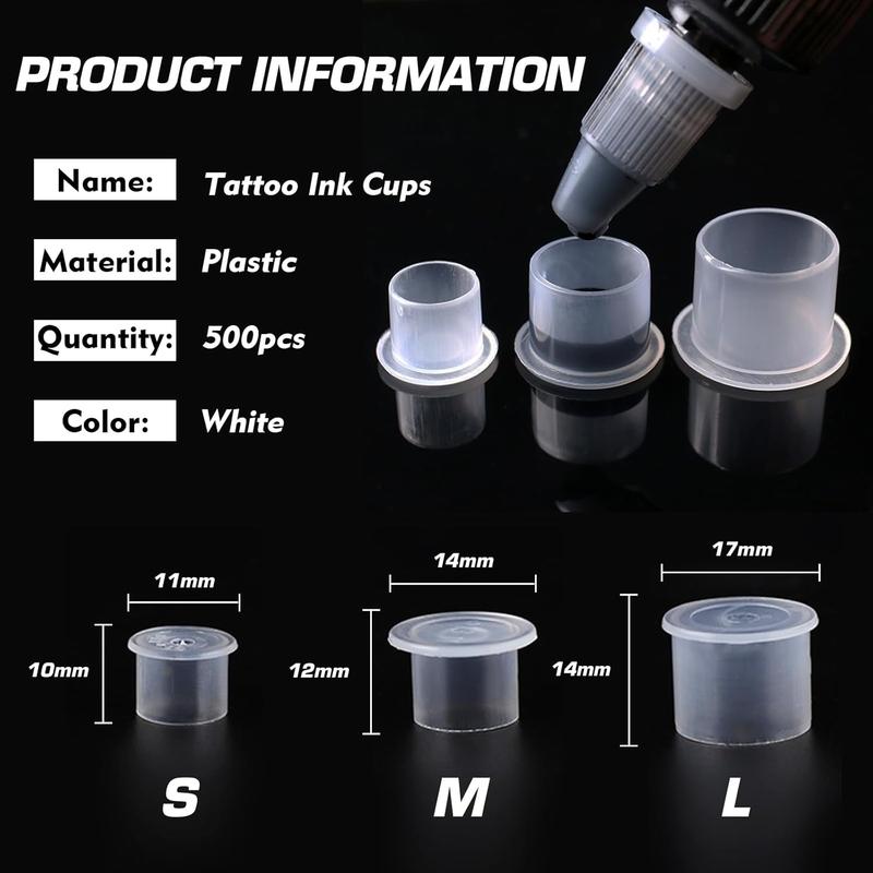 1000 count  Ink Cups -   Ink Cups with Base #14mm Clear Plastic Pigment Cups Disposable  Ink Caps Cups Container Cups for  Ink and Pigment... (1000pcs-14mm)