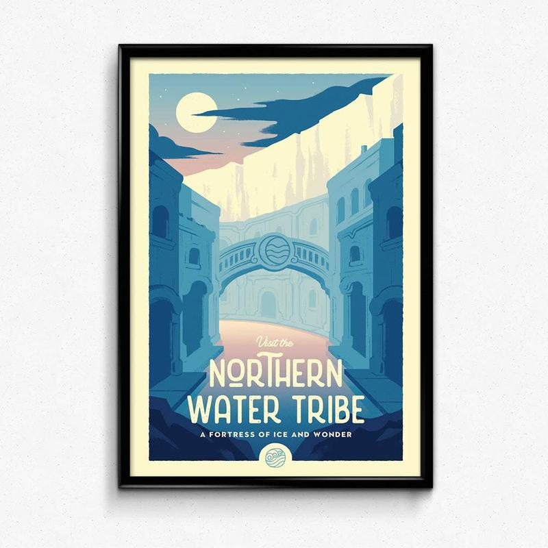 Avatar Retro Travel Poster Bundle - Wall Decor Artwork Gift ATLA