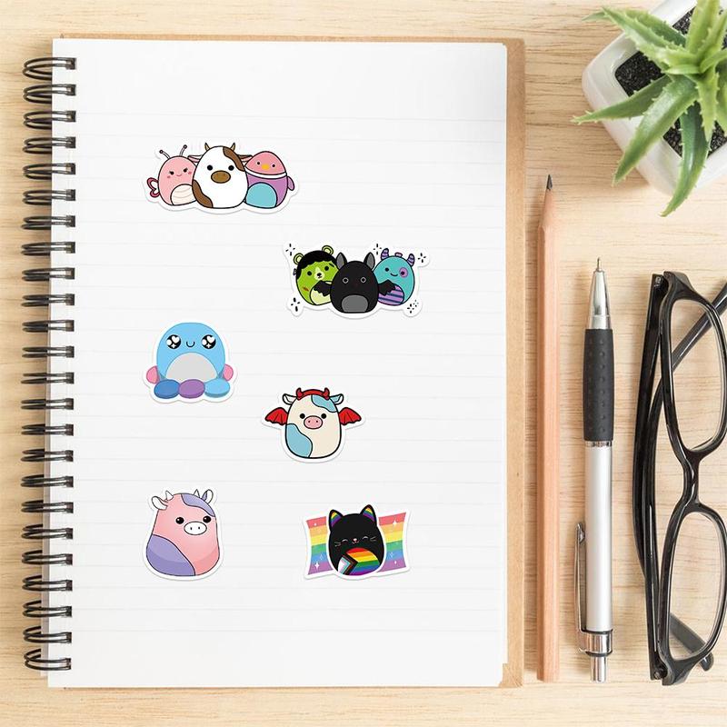 Cute Cartoon Pattern Sticker, 52pcs set Colorful Sticker, Decorative Sticker for Diary & Notebook, Gift for 6 Years Old Above