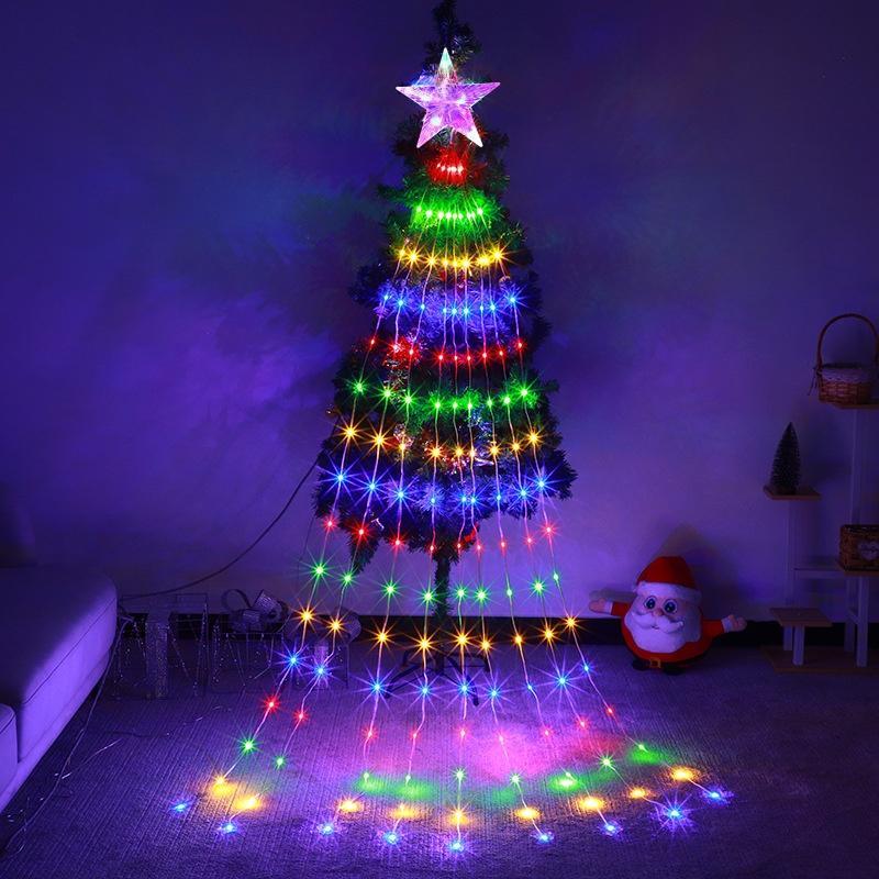 200LEDs Star Design Outdoor Tree Decor LED String Light, USB Powered 8 Modes Indoor Decorative LED Light, Suitable for Home Party Festival Wedding Decor