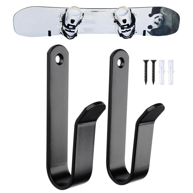 Snowboard Wall Mount Clip, 2 Counts Horizontal Skateboard Wall Mount Hook, Board Display Stand for Room Garage, Indoor Snowboard Storage Organization