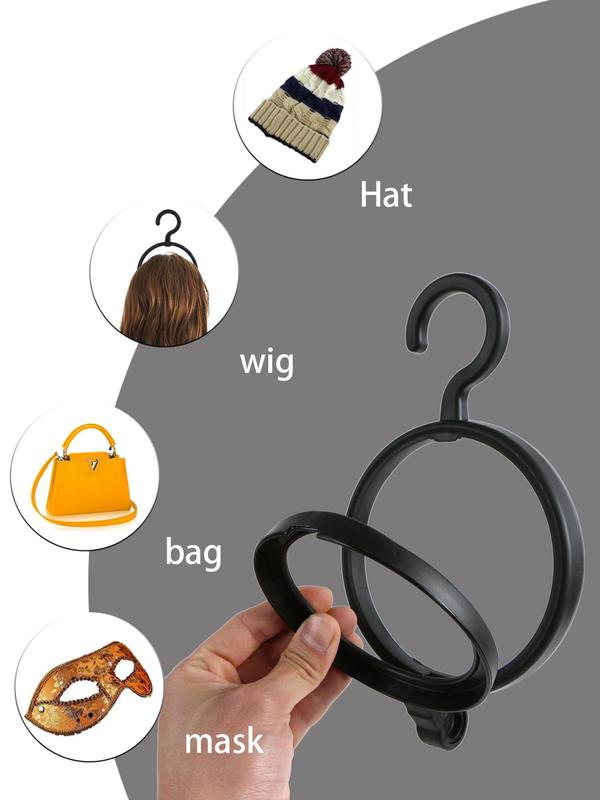 Spring Basic Solid Color Multi-functional Hair Wig Hooks for Women & Men, Professional Simple Foldable & Easy Carry Wig Storage Hanger for Daily Use, Door Back Shelf Hanger