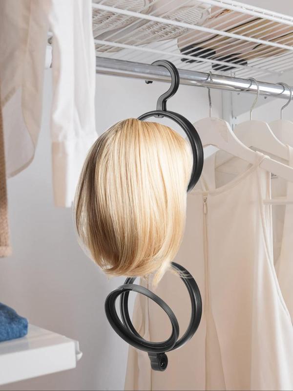 Spring Basic Solid Color Multi-functional Hair Wig Hooks for Women & Men, Professional Simple Foldable & Easy Carry Wig Storage Hanger for Daily Use, Door Back Shelf Hanger