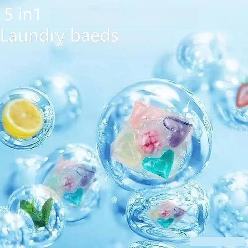 5 in 1 Laundry Beads, 20pcs 30pcs 50pcs Long Lasting Fragrance Laundry Beads, Laundry Detergent Beads, Household Laundry Tools