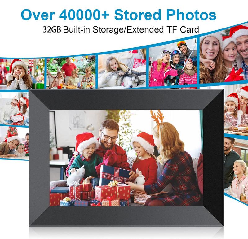 Ekoio Christmas gift box,Gift idea,10.1 Inch WiFi Digital Picture Frame with 1280 * 800P IPS Touch Screen HD Disply,Built-in 32GB Storage,Video Clips and Slide Show,Send Photos Instantly from Anywhere with via Free APP…