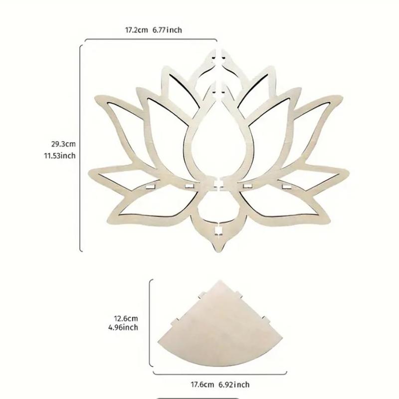 Lotus Flower Design Wall Mounted Shelf, Creative Hollow Out Wall Shelf, Multifunctional Wall Decor For Home Living Room Bedroom