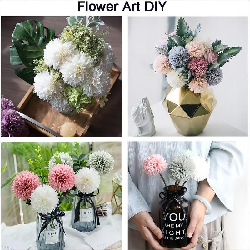 Home Decor Artificial Dried Flower, 10pcs Faux Chrysanthemum Ball Hydrangea without Vase, Fake Flower for Home Garden Wedding Party Decoration, Mean Girls Decorations, Gift For Mom, Bedroom Decor