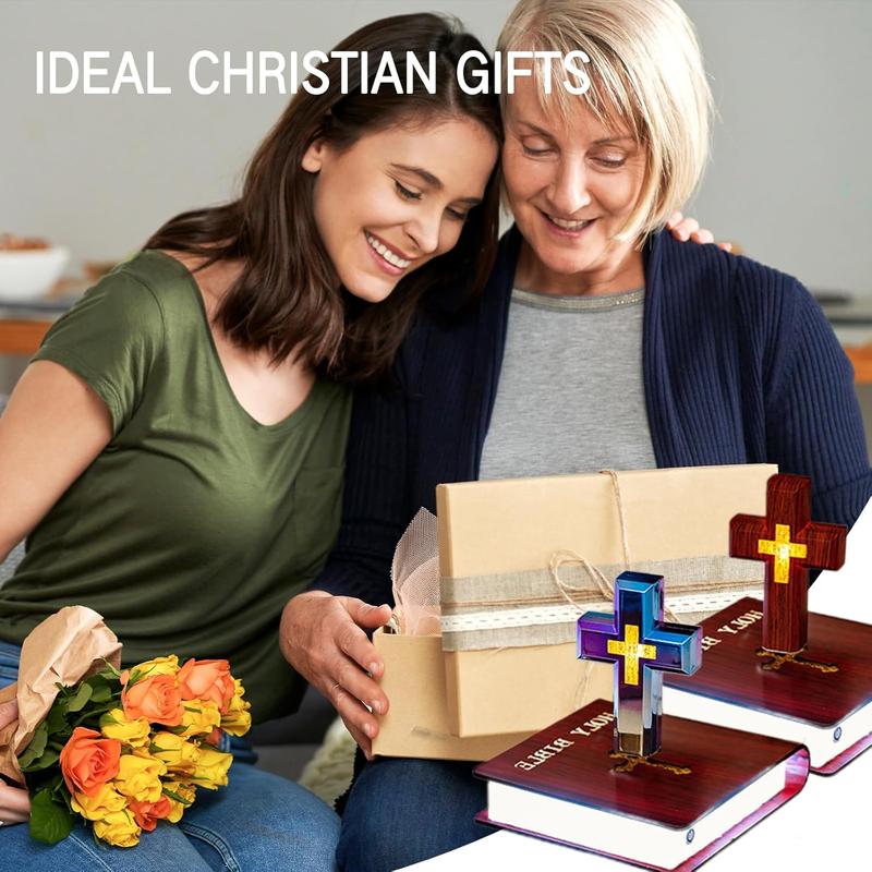 Magnetic Floating Cross Lamp with RGB Color-Changing Lights - Perfect for Home, Office, and Religious Decor