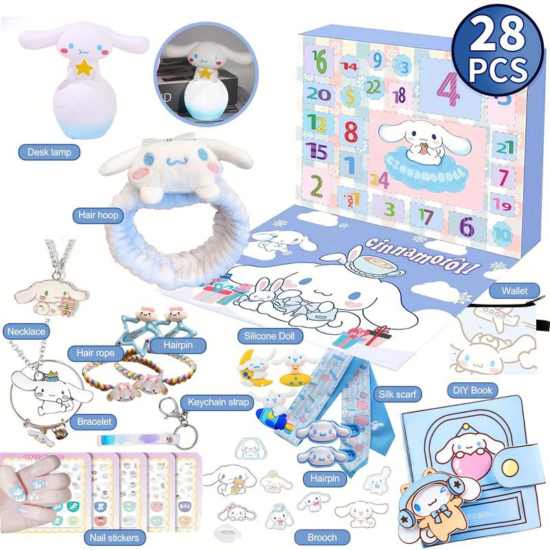 2024 Cute Cartoon Christmas Countdown Calendar Hello Kitty and Friends Holiday Countdown Calendar Seasonal Toys 2024 Christmas Countdown Toys