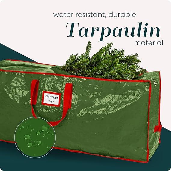 Christmas Tree Storage Bag - Fits 7.5 Ft Artificial Tree, Durable Waterproof Material, Zippered with Handles, Protects from Dust, Insects & Moisture