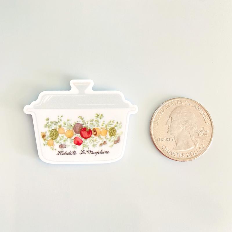 Corningware Spice of Life Fridge Magnet Set - Vintage Casserole Dish Magnets - La Marjolaine, Pyrex - Retro Kitchen Decor - Decorative, Gift Friend