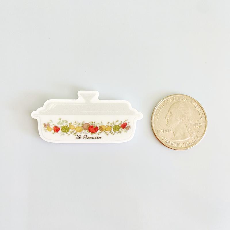 Corningware Spice of Life Fridge Magnet Set - Vintage Casserole Dish Magnets - La Marjolaine, Pyrex - Retro Kitchen Decor - Decorative, Gift Friend