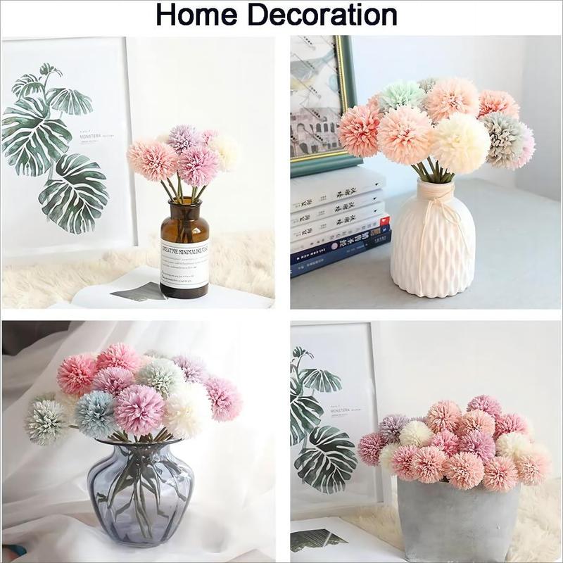 Home Decor Artificial Dried Flower, 10pcs Faux Chrysanthemum Ball Hydrangea without Vase, Fake Flower for Home Garden Wedding Party Decoration, Mean Girls Decorations, Gift For Mom, Bedroom Decor