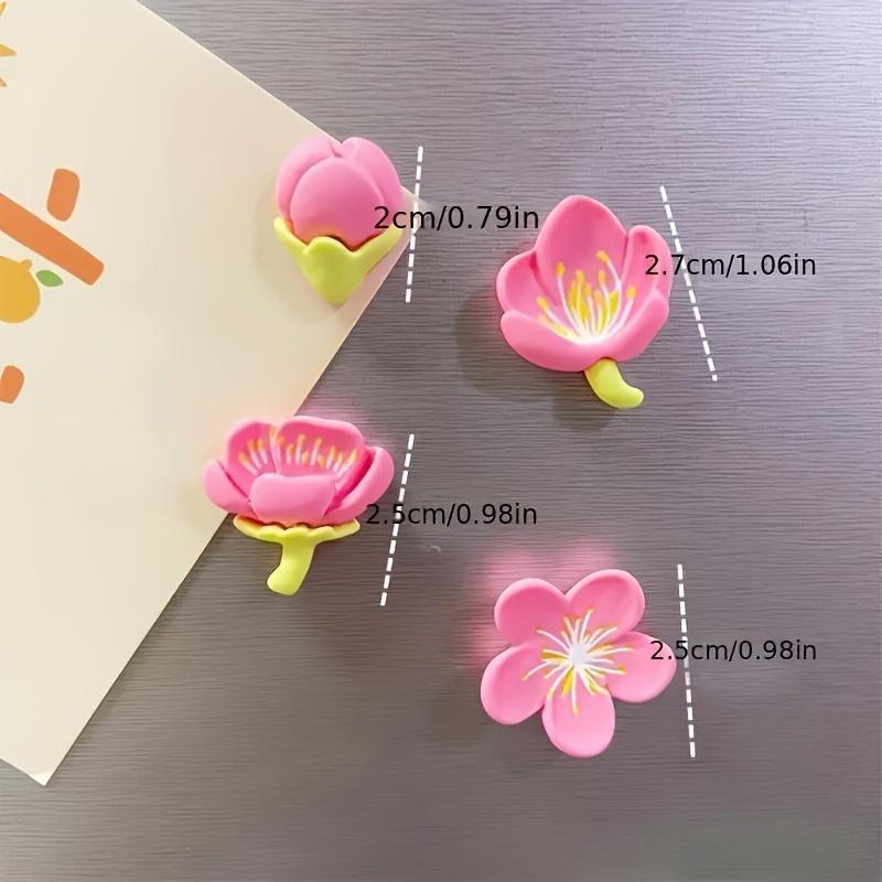 Flower Design Refrigerator Magnet, 12pcs set Cute Flower Shaped Magnet, Decorative Magnet for Home Kitchen Refrigerator, Dormitory, Office, Apartment