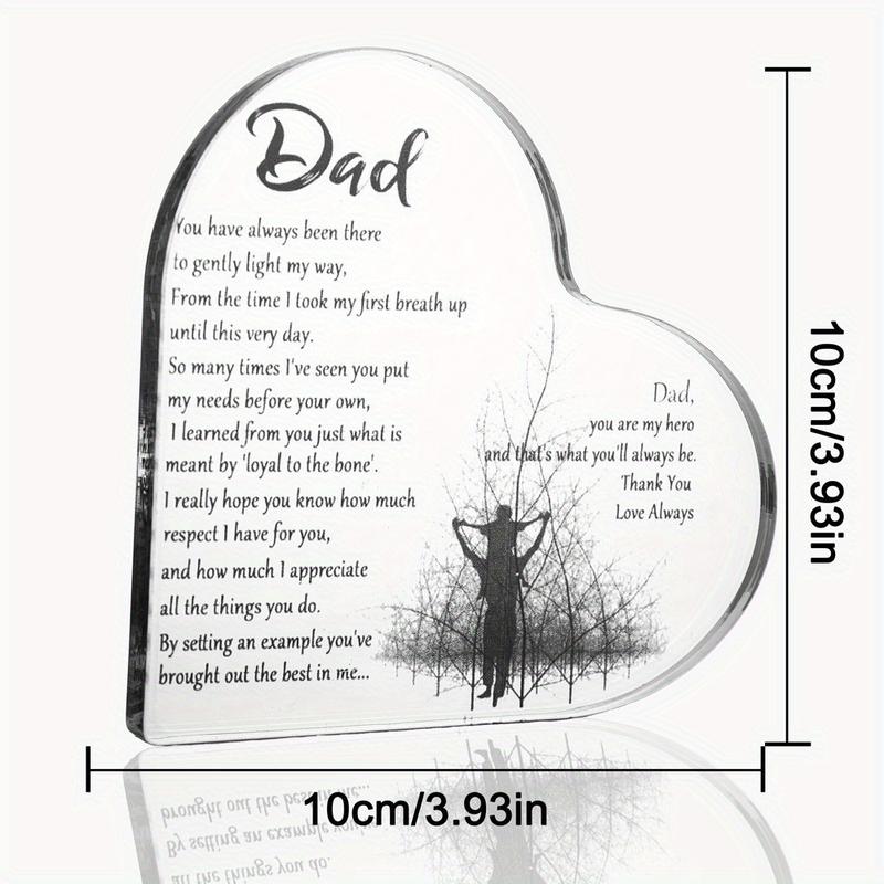 1pc acrylic decorative ornament, the best gift for your father, thank you for your company along the way