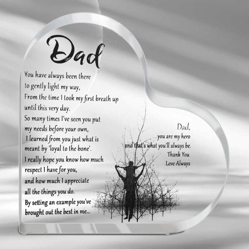 1pc acrylic decorative ornament, the best gift for your father, thank you for your company along the way