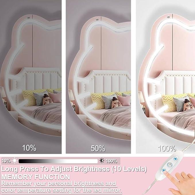 Stress relief toys He-llo Ki-tt-y Vanity Mirror with Dimmable 18.5