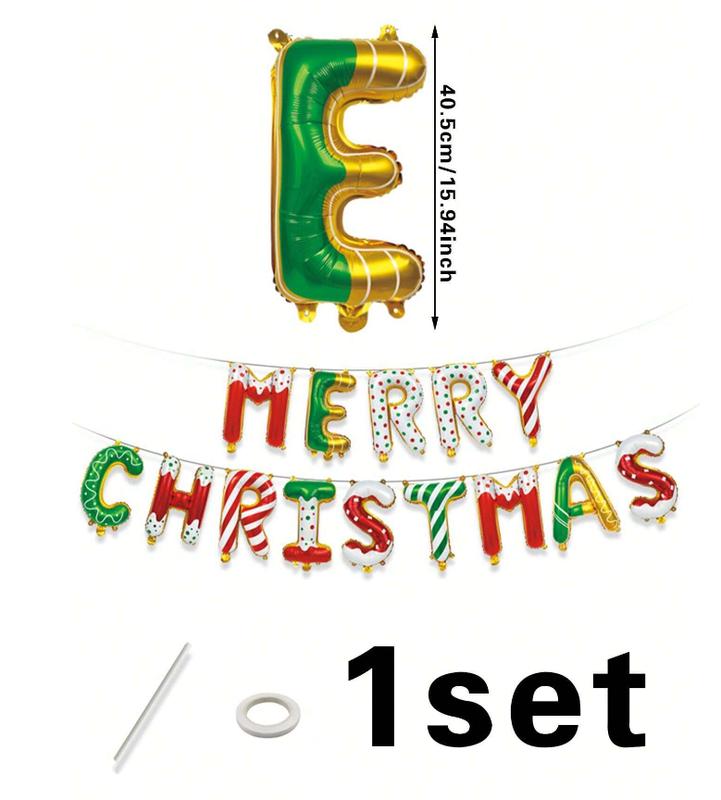 Christmas Decoration 1set Merry Christmas Letter Balloon For Holiday Party Decoration