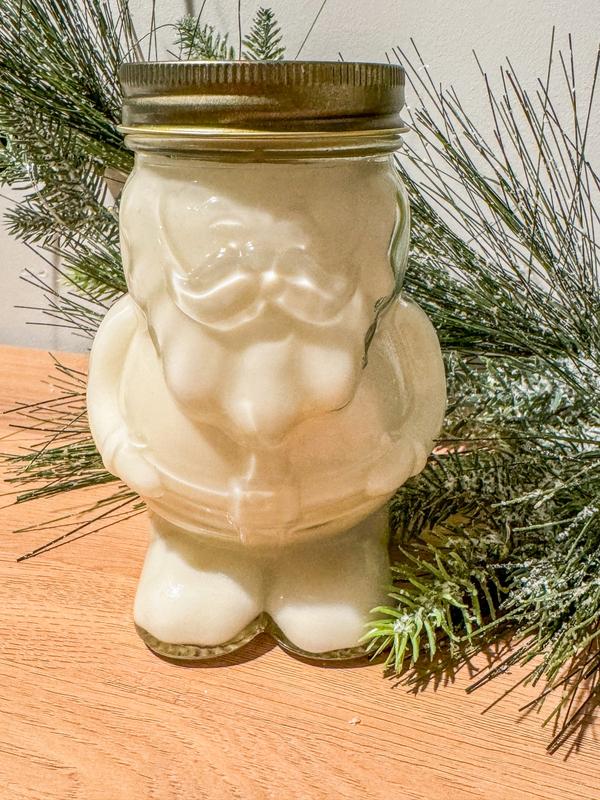 Santa Mason Jar Soy Candle