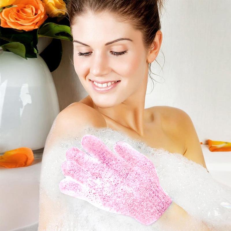 Five Finger Bath Gloves, 6 10pcs Household Scrub Body Wash Towel, Peeling Exfoliating Mitt Gloves for Shower Scrub