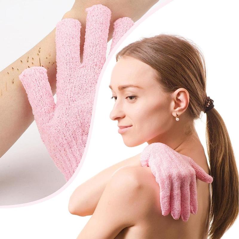 Five Finger Bath Gloves, 6 10pcs Household Scrub Body Wash Towel, Peeling Exfoliating Mitt Gloves for Shower Scrub