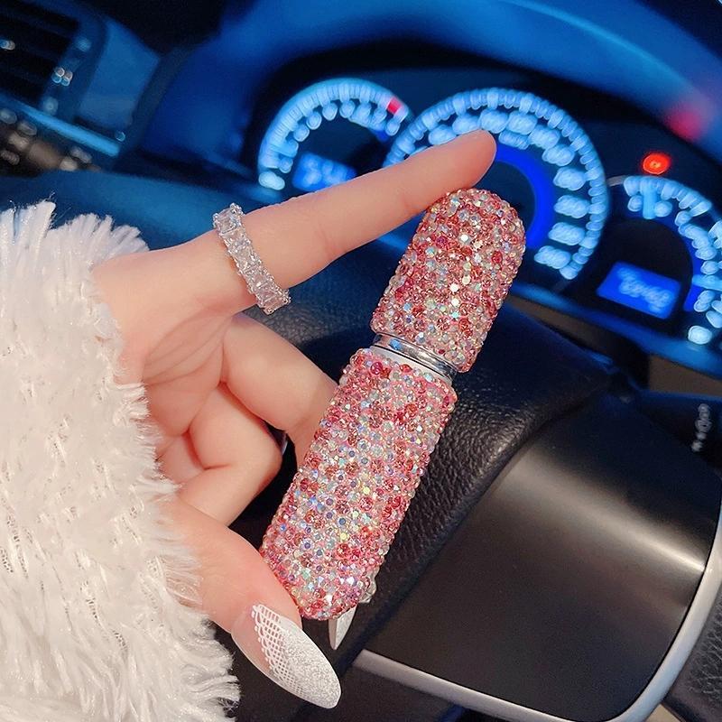 Rhinestone Decorated Empty Spray Bottle, 1 Count Portable Refillable Perfume Bottle, Empty Perfume Dispenser Bottle for Travel