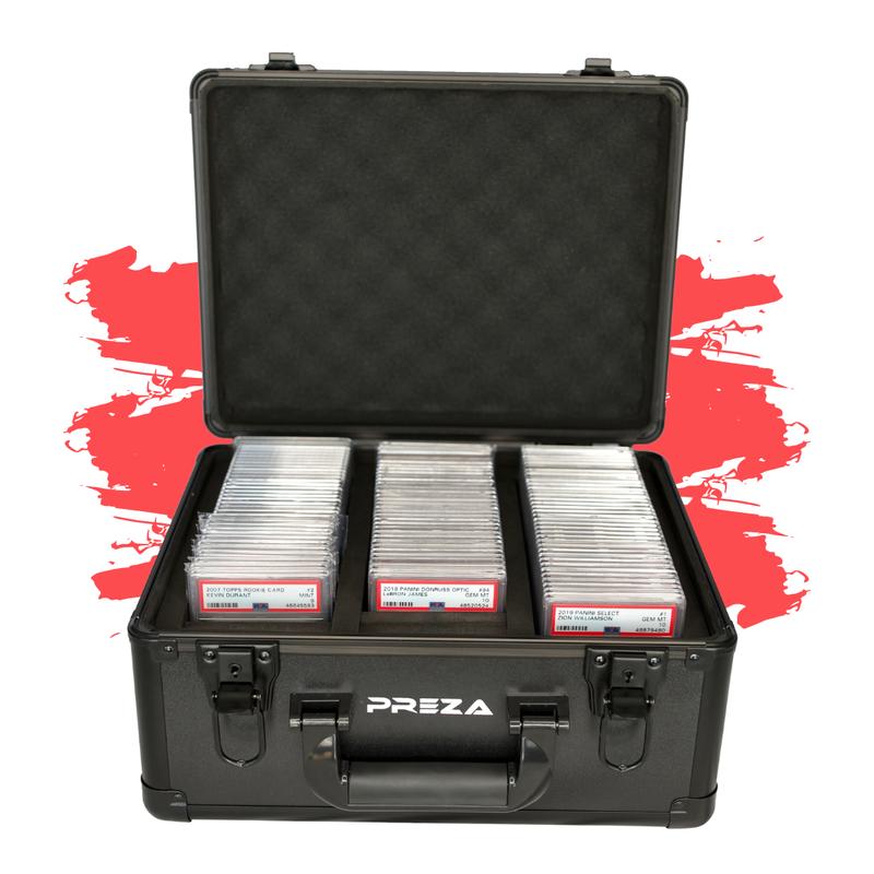 PREZA Graded Card Storage Box - Slab Case - Trading Card Display Case for Graded Sports Cards