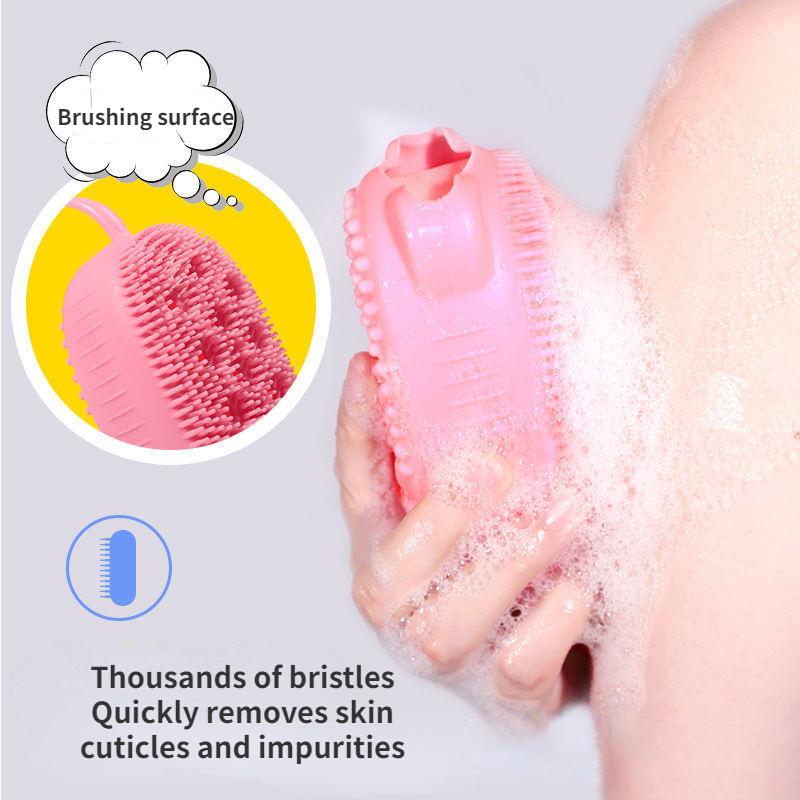  1pc Exfoliating Silicone Body Scrubber Easy To Clean, Long Lasting, And More Hygienic Than Traditional Loofah