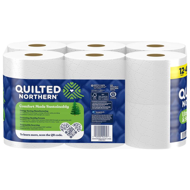 Quilted Northern Ultra Soft & Strong 2-Ply Toilet Paper, 12 Mega Rolls