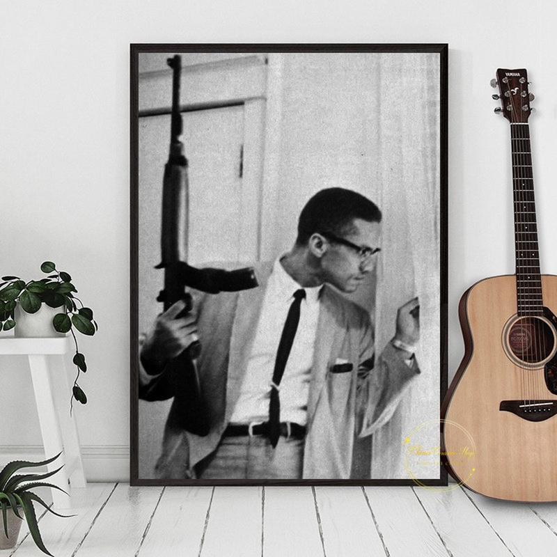 Malcolm X Poster Print on 200 GSM Paper for Home Decoration Gift