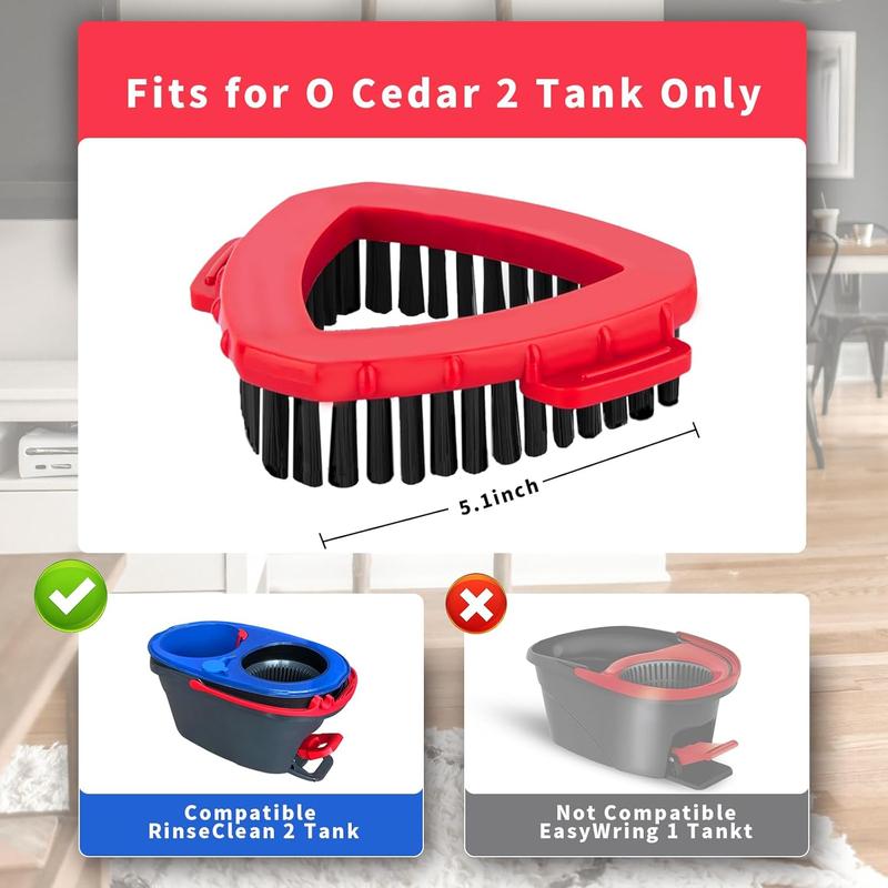 Scrub Brush for O-Cedar RinseClean 2 Tank System, Scrubber Mop Head Cleaning