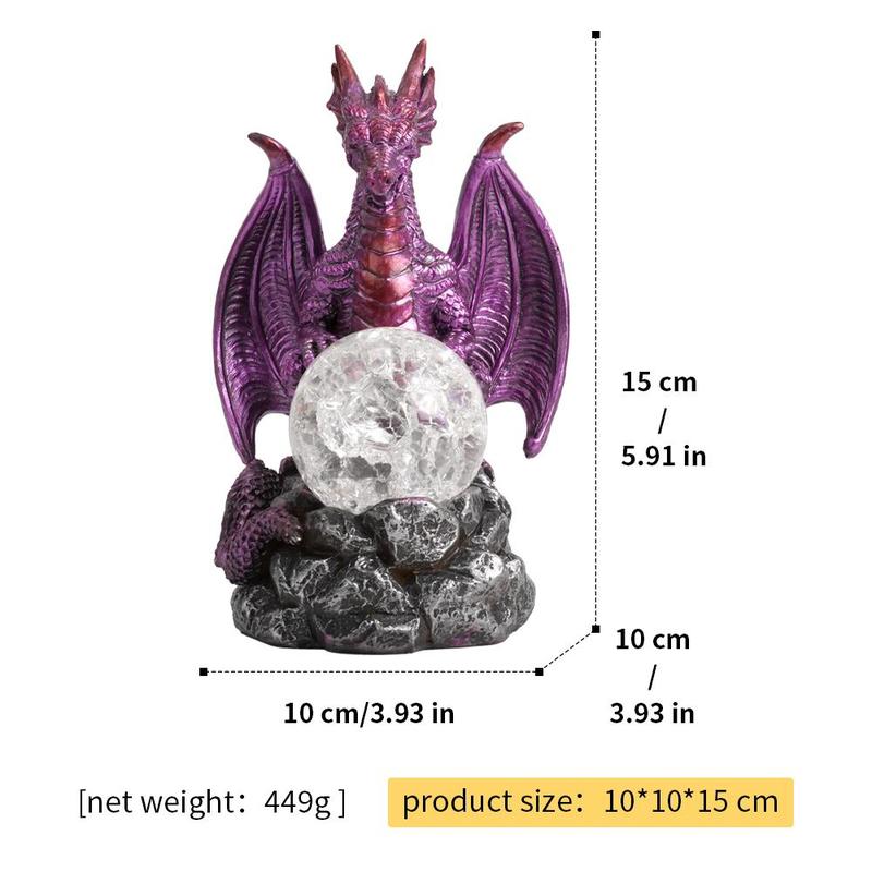 Dragon Design with Crystal Ball Desk Ornament, 1 Count Creative Fashion Desk Decorative Ornament, Desk Decoration for Home Living Room Bedroom Office School Dormitory, Home Decoration Supplies