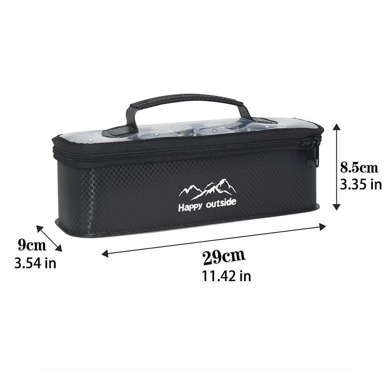 Outdoor Storage Bag, 1 Count Portable Foldable Waterproof Storage Box with Clear Lid, Sports Storage Bag for Camping & Hiking & Fishing