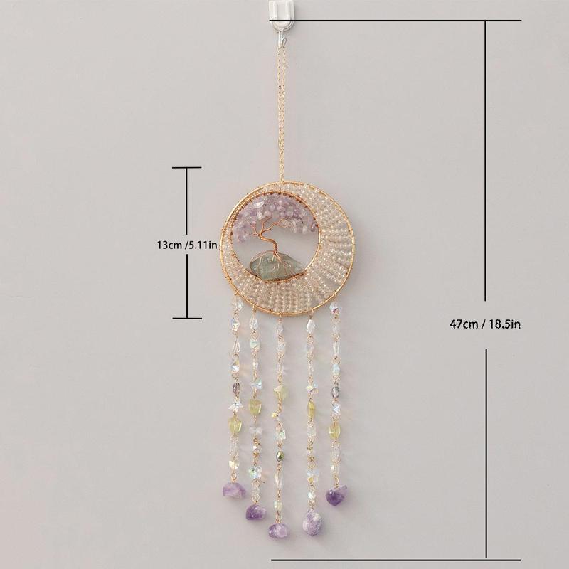 Crystal Sun Catcher, 1 Count Hanging Dream Catcher,   Window Hanging Decoration for Home Dormitory Office