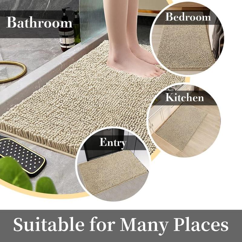 Shilucheng Non-Slip Bathroom Mat-Thick Bath Mat Door Carpet Suitable for Bathroom Bedroom Balcony Living Room Home Decoration Plush Rugs for Bathtubs,Water Absorbent Rain Showers and Under,Machine Wash and Dry