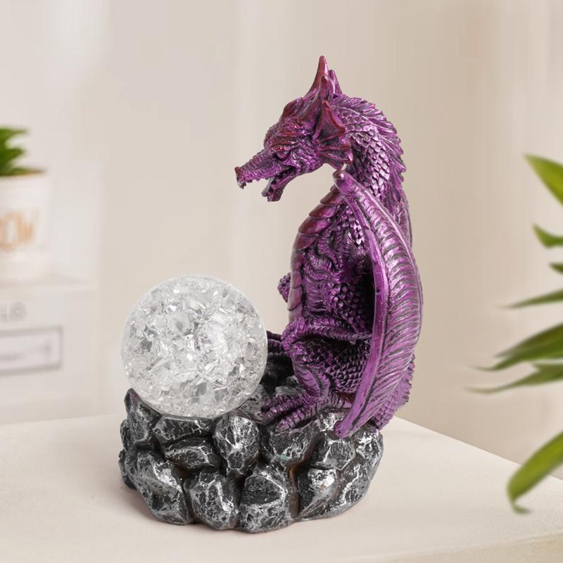 Dragon Design with Crystal Ball Desk Ornament, 1 Count Creative Fashion Desk Decorative Ornament, Desk Decoration for Home Living Room Bedroom Office School Dormitory, Home Decoration Supplies