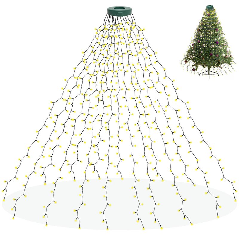 LED String Light, Remote Control & 8 Lighting Modes Christmas Tree Decorative Light, LED String Light for Indoor & Outdoor Yard Party Decoration