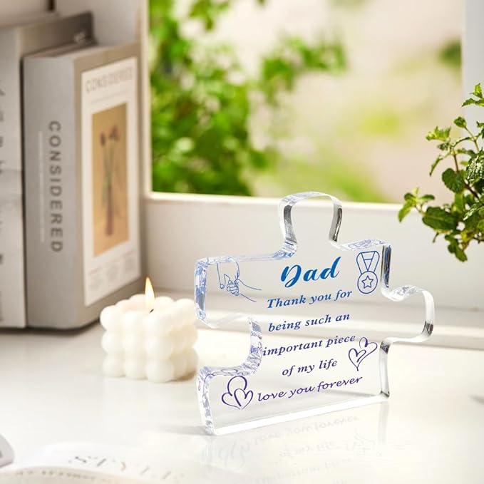  For Father Fathers Day from Daughter Son Dad Gifts Acrylic Plaque Gifts Father's Day Gifts Daddy Gift Ideas Cool Gifts for Dad Step Dad Gifts Father in Law Gift Dad Birthday Gifts Best Dad Ever Gifts