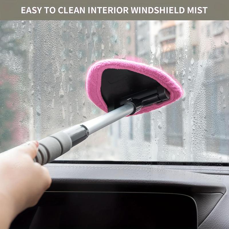 Car Windshield Cleaning Tool Set, Portable Car Windshield Cleaning Tool with Replacement Pads & Spray Bottle, Multifunctional Car Cleaning Tool